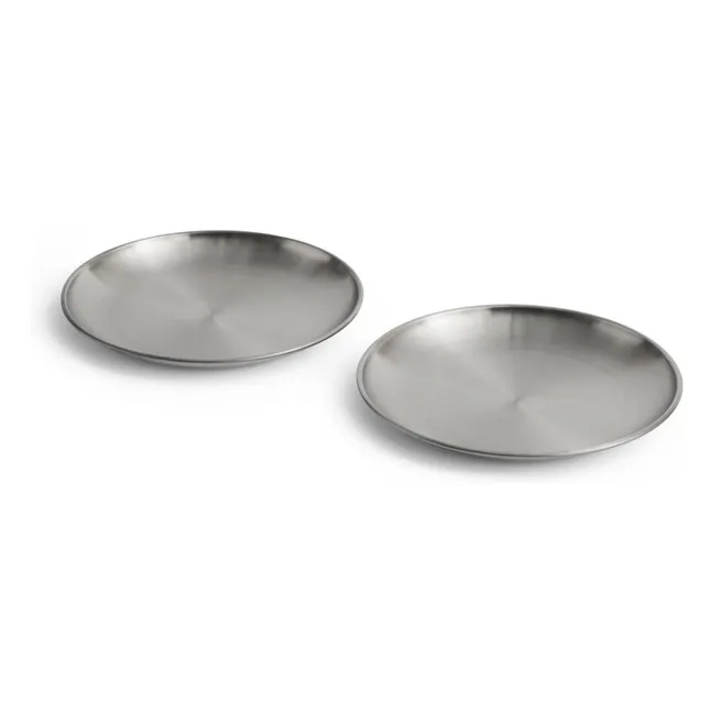 Outdoor Market steel plates, Jasper Morrison - Set of 2 | Steel