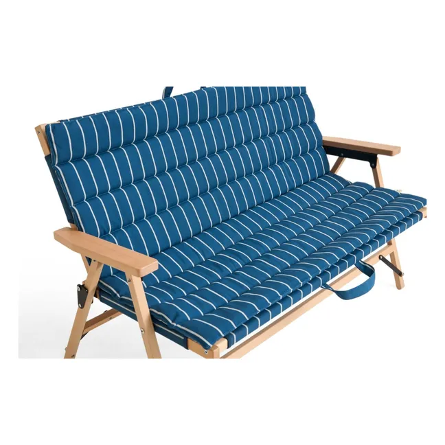 Outdoor market folding bench cushion, Jasper Morrison | Blue