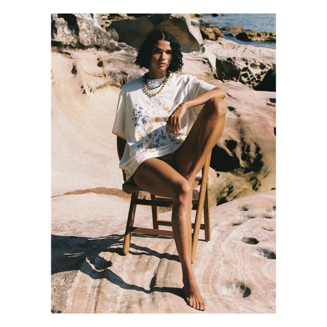 Camiseta Posy de algodón ecológico | Beige