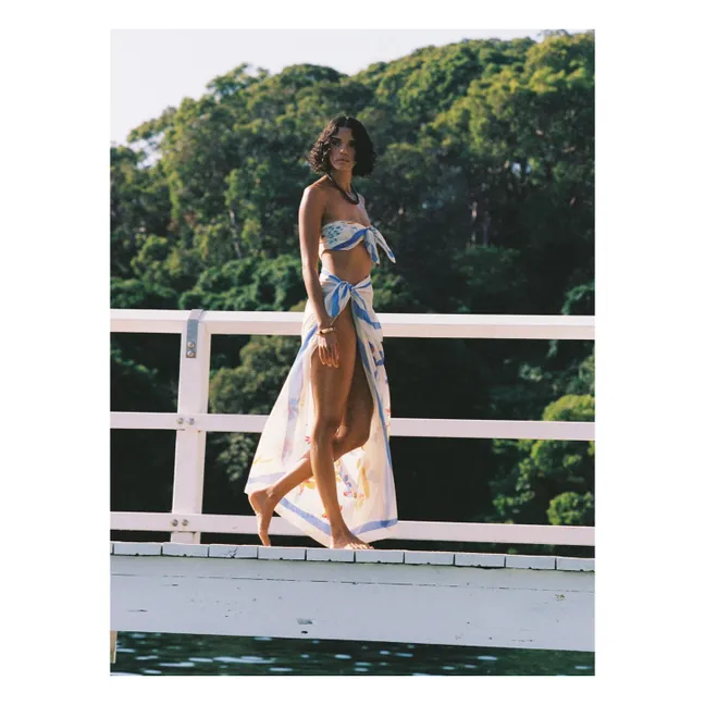 Bufanda de algodón orgánico Posy | Beige