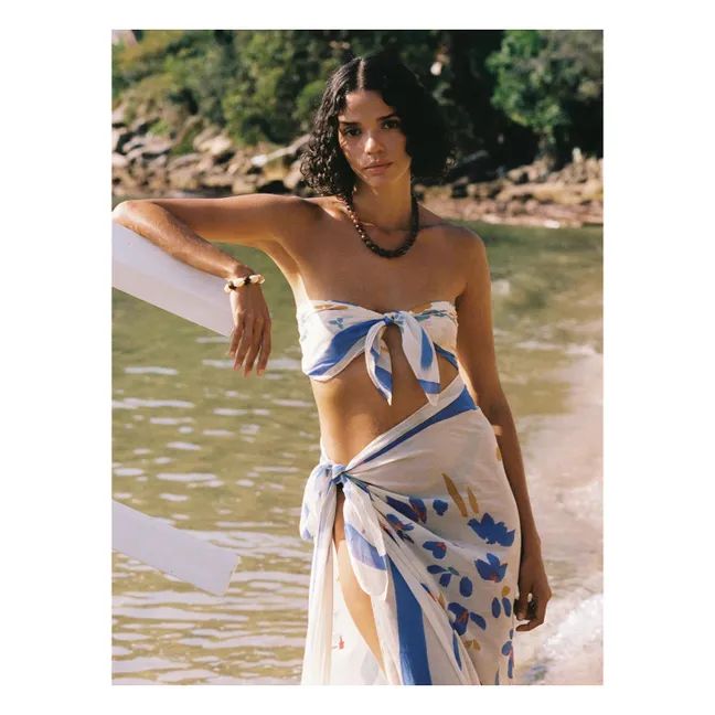 Bufanda de algodón orgánico Posy | Beige