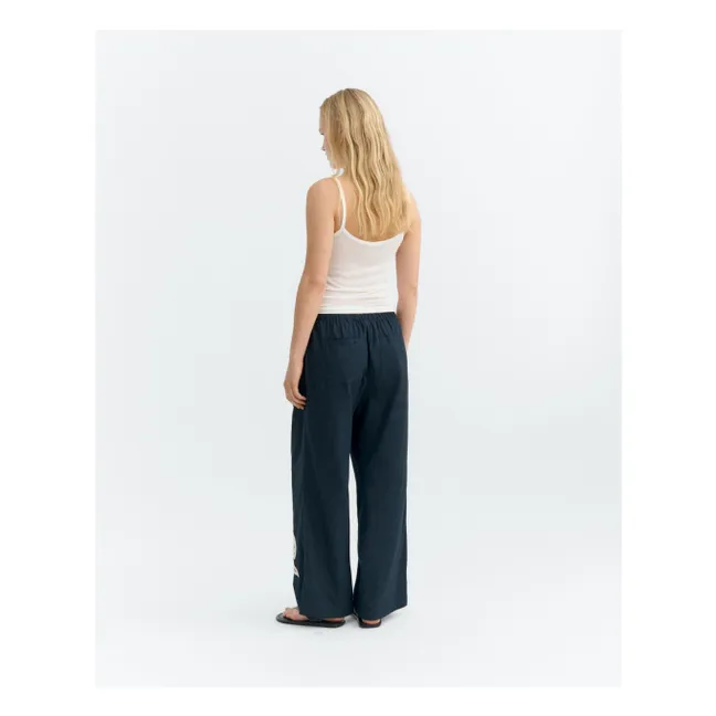 Pantalon Brigitte Fish Coton Bio | Bleu marine