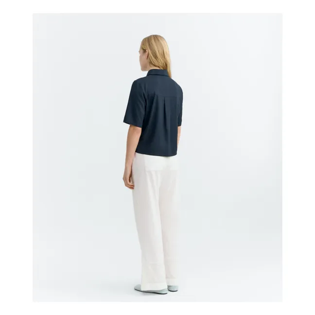Chemise Ane Fish Coton Bio | Bleu marine