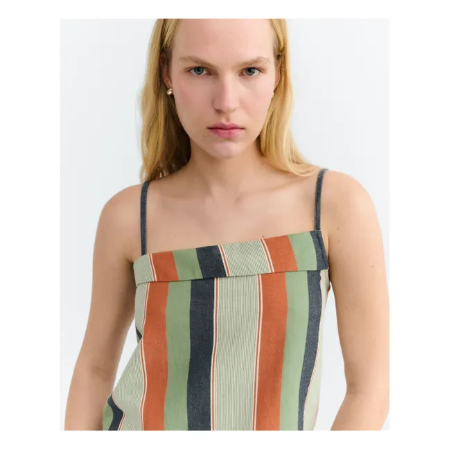 Top Rayures Raida Coton Bio | Orange