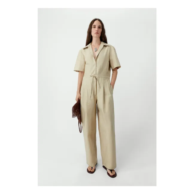 Cotton jumpsuit | Beige
