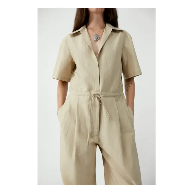 Cotton jumpsuit | Beige