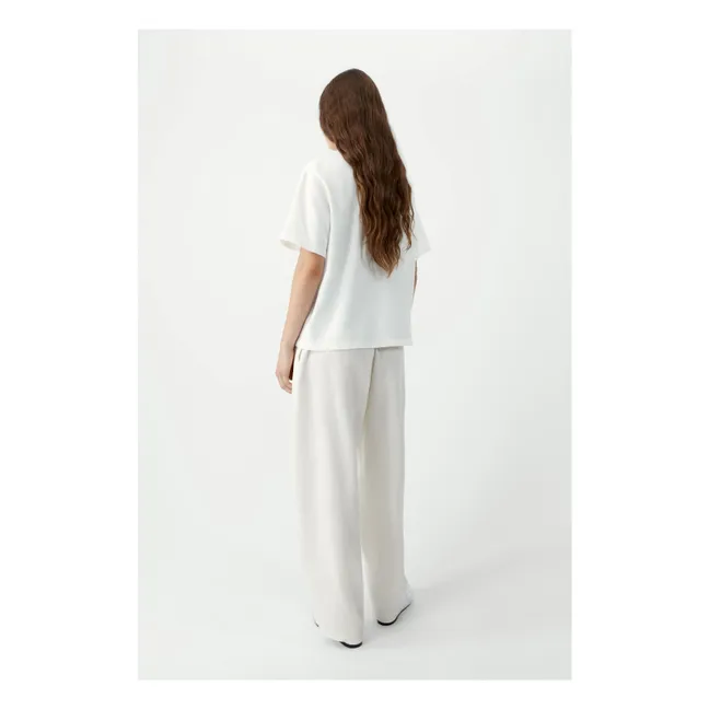 T-shirt Brodé Coton Bio | Blanc