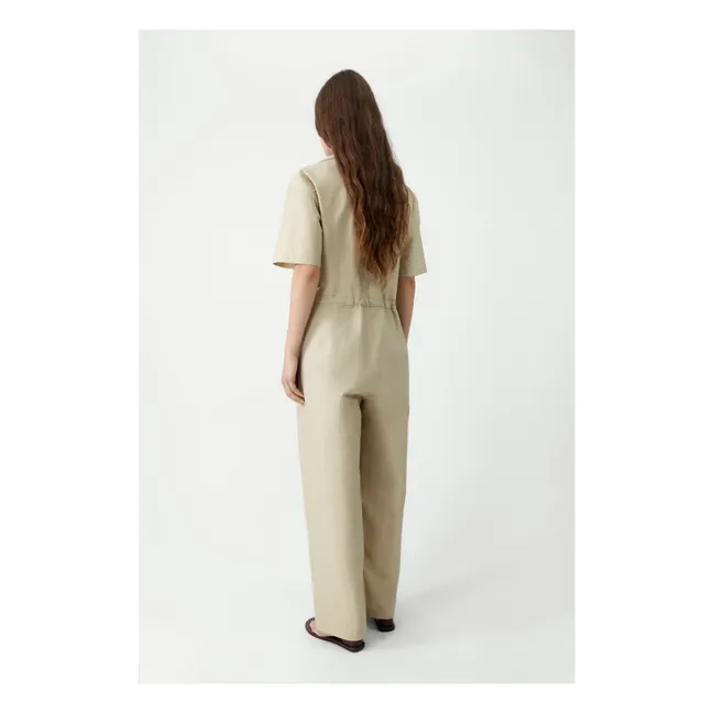 Cotton jumpsuit | Beige