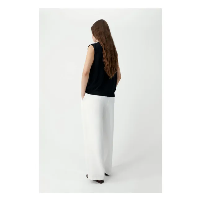 Cárdigan sin mangas | Negro