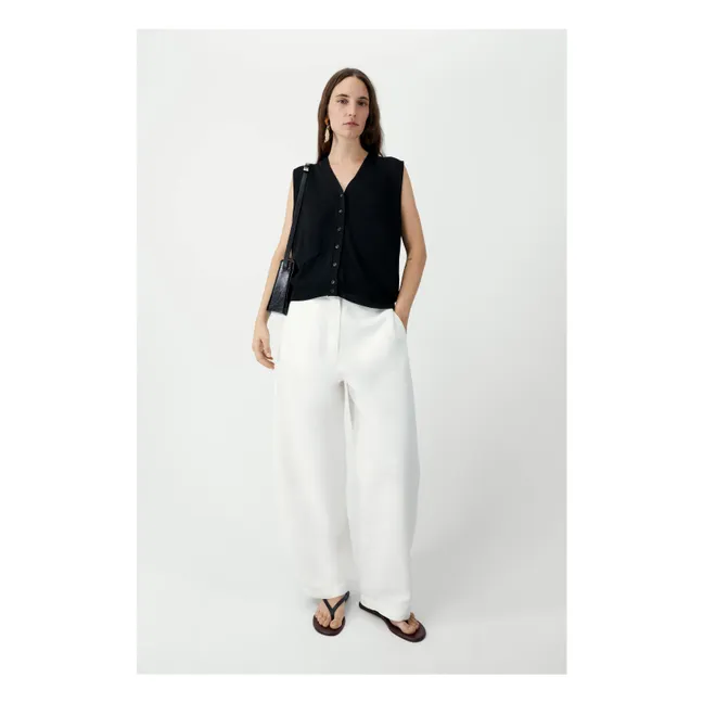 Sleeveless Cardigan | Black