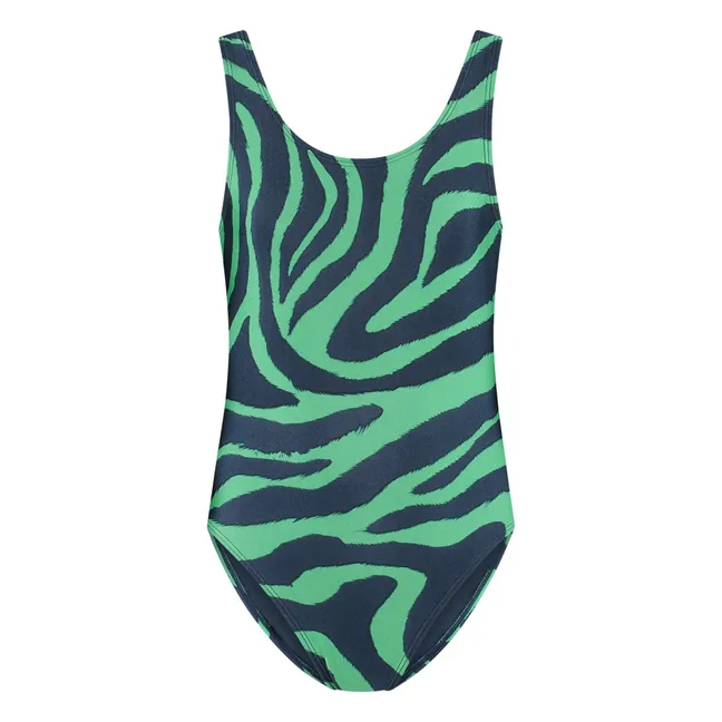 Maillot de Bain Zébré Fibres Recyclées | Vert