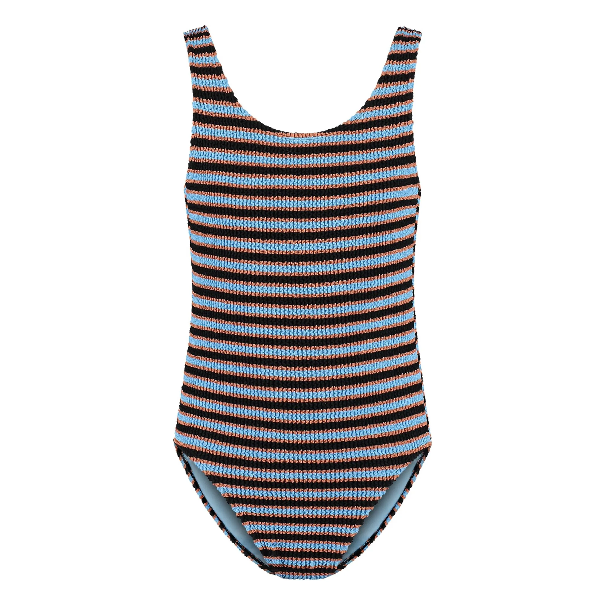 Beachlife Light Blue Striped Ribbed Swimsuit