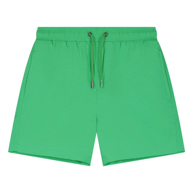 Short de Bain Uni Texturé | Vert