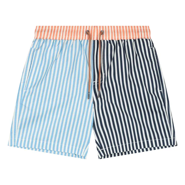 Striped Swim Shorts | Light Blue