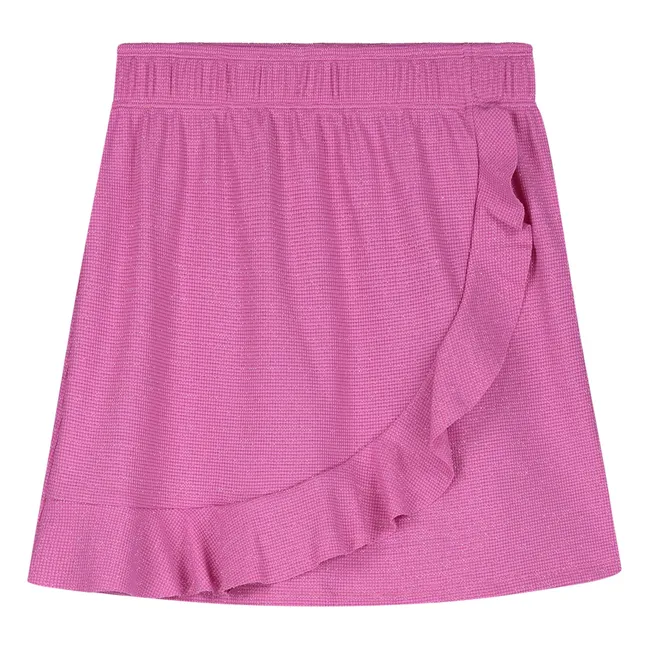 Falda de baño de fibras recicladas Lurex | Rosa