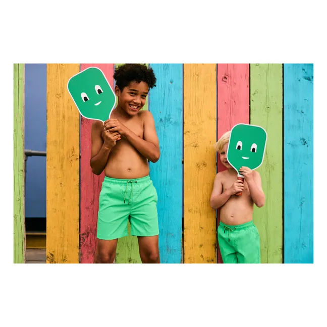 Short de Bain Uni Texturé | Vert