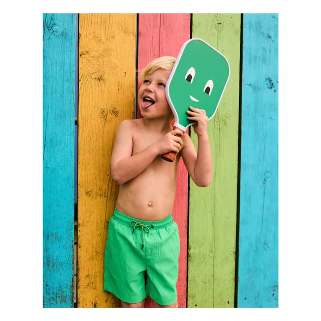 Short de Bain Uni Texturé | Vert