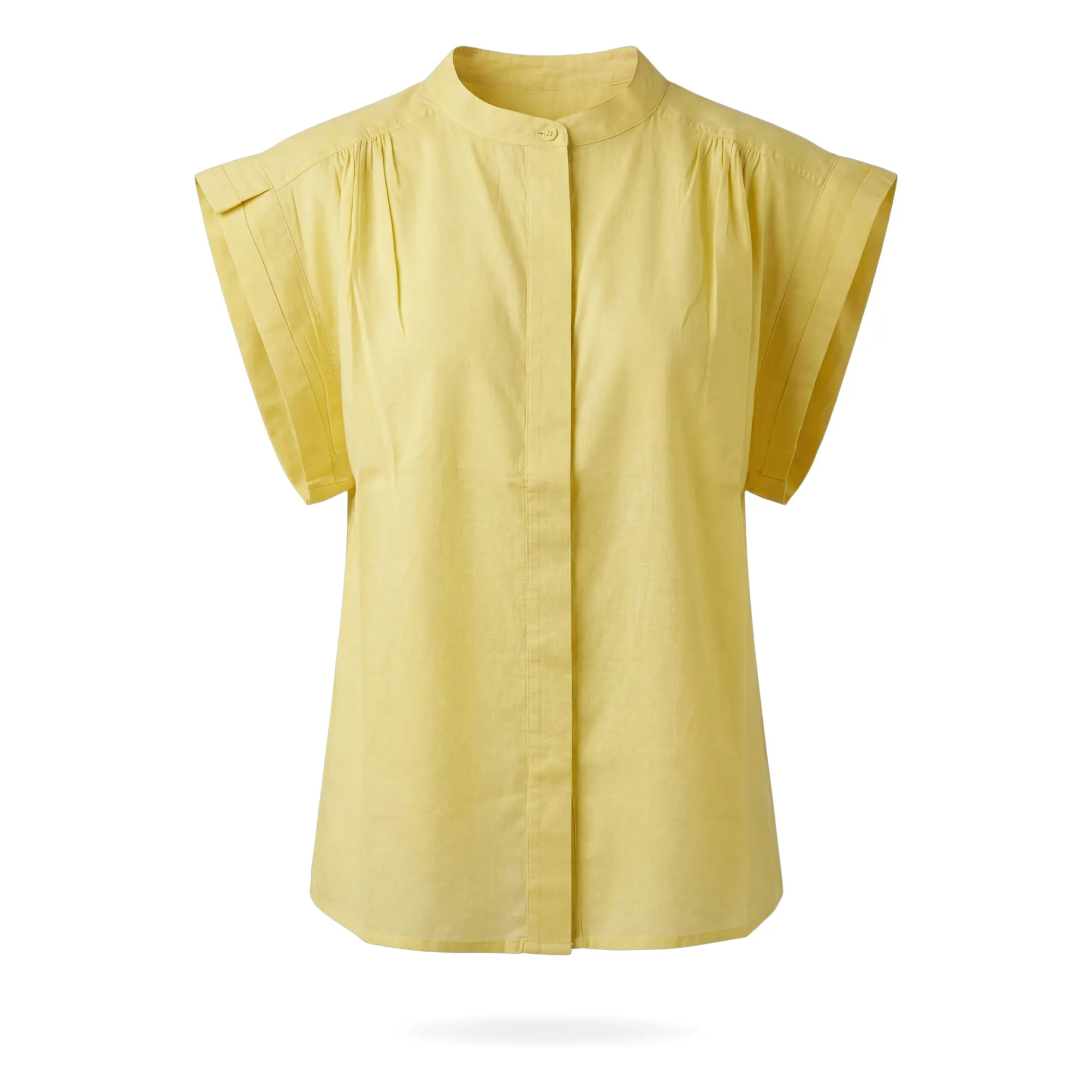 Hod - Chemise sans manche femme - Coton - Jaune citron - XS