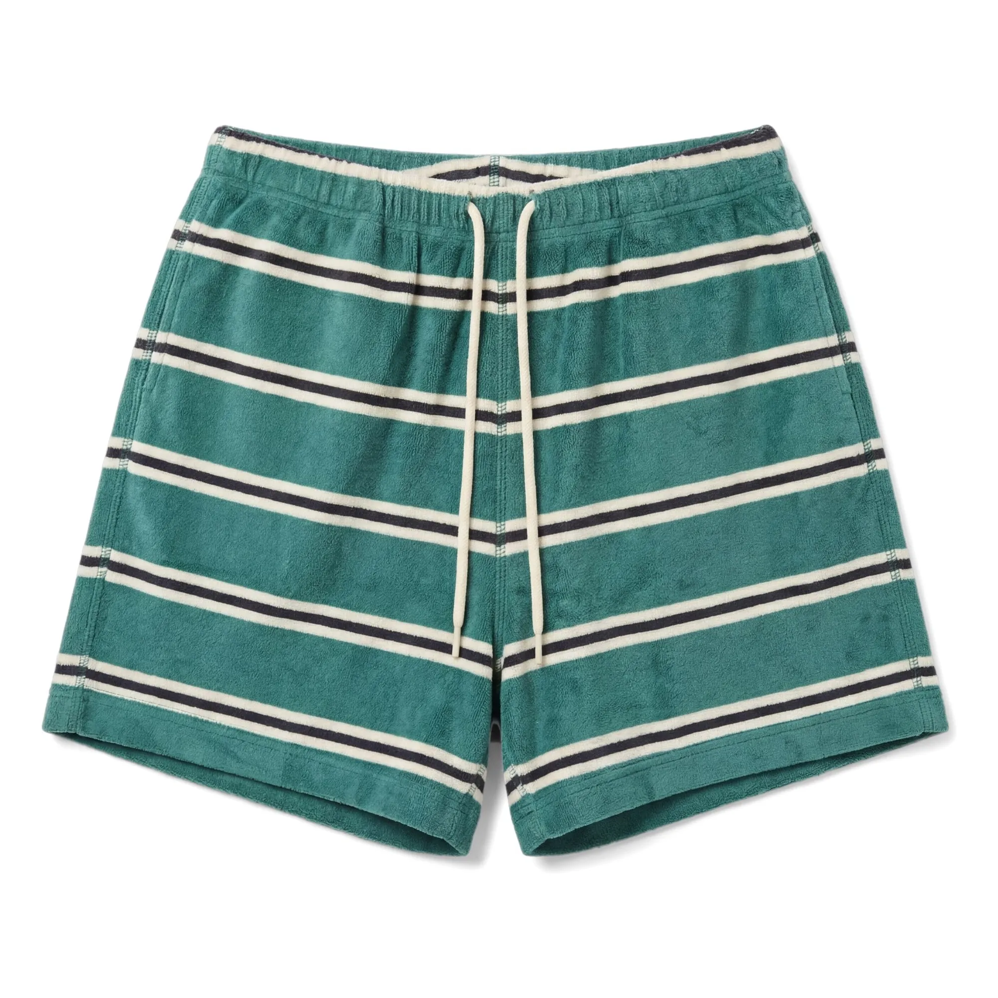 Hod Green Beverly Cotton Striped Shorts