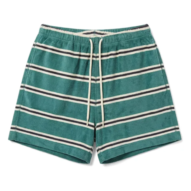 Shorts Streifen Beverly Baumwolle | Grün