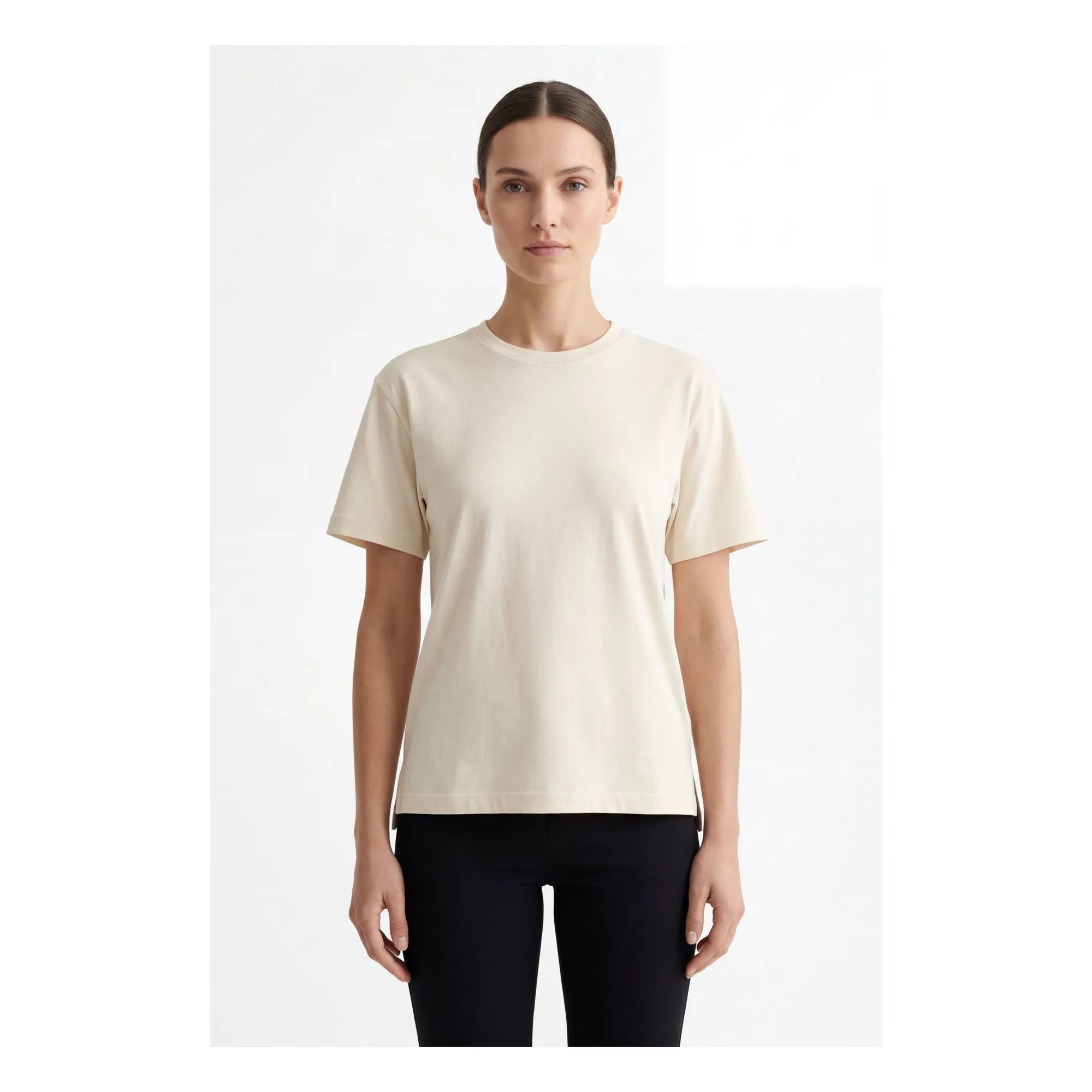 Hod - T-shirt Femme - Coton - Crème - XS