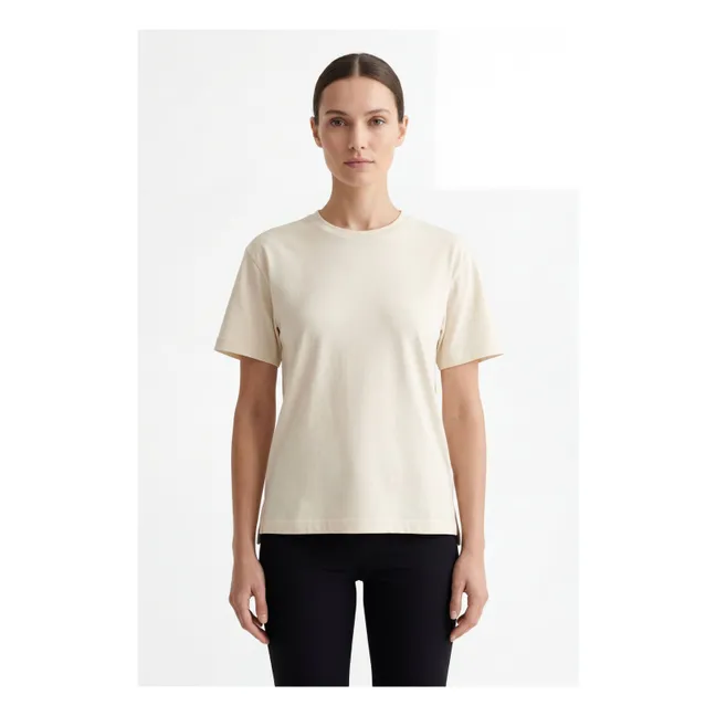 T-Shirt Amber Baumwolle | Cremefarben