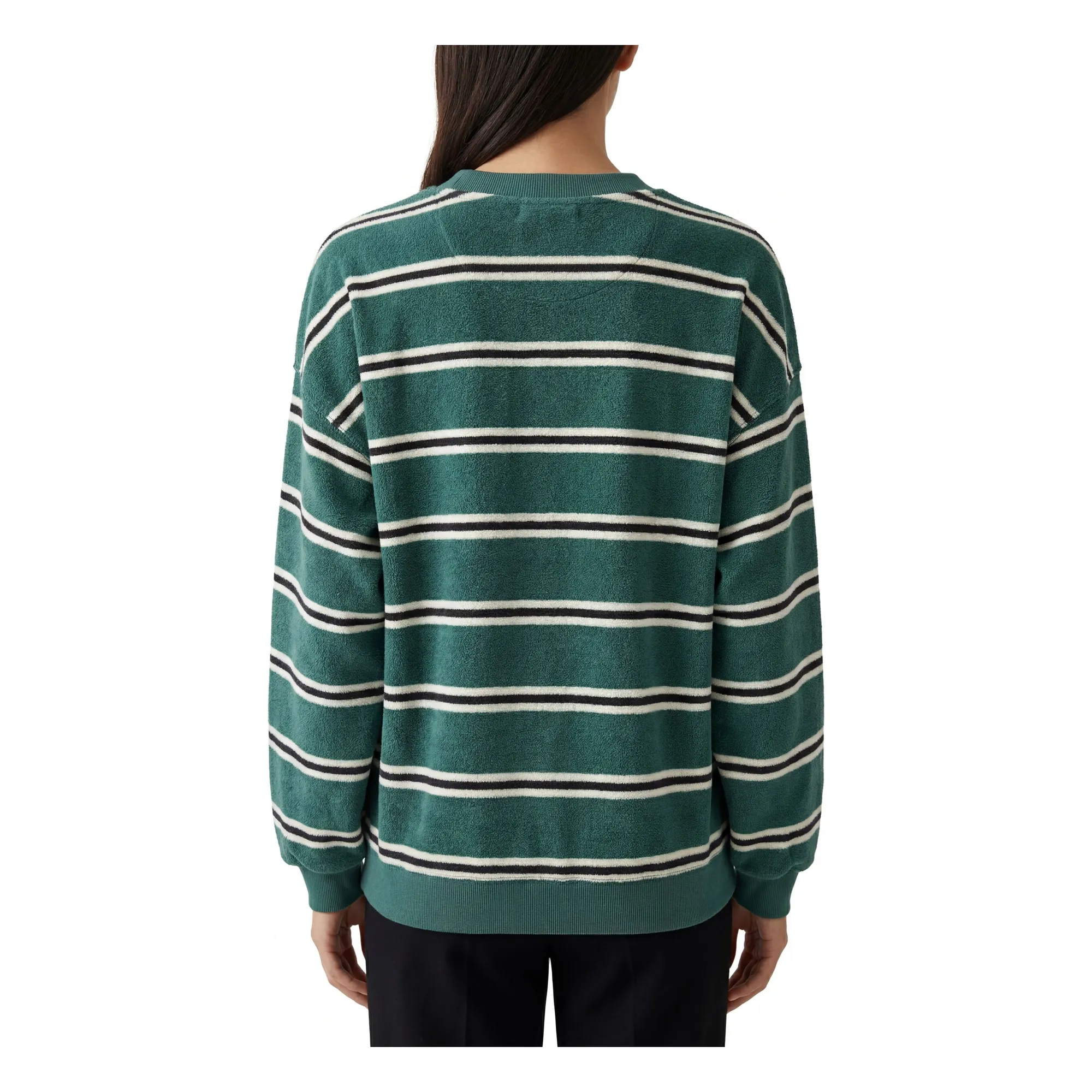 Sweat Marinière Victoire Coton | Vert- Image produit n°1