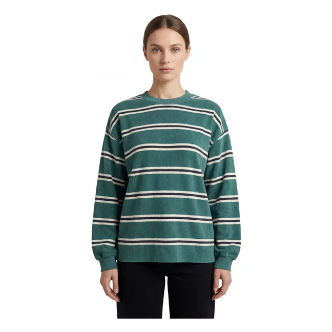 Sweat Marinière Victoire Coton | Vert