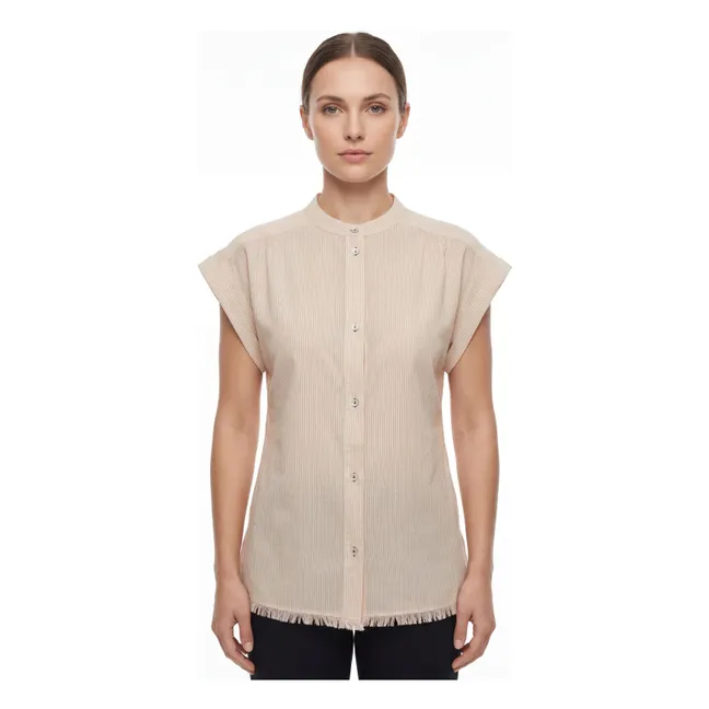 Blouse Rayures Amandine Coton | Crème