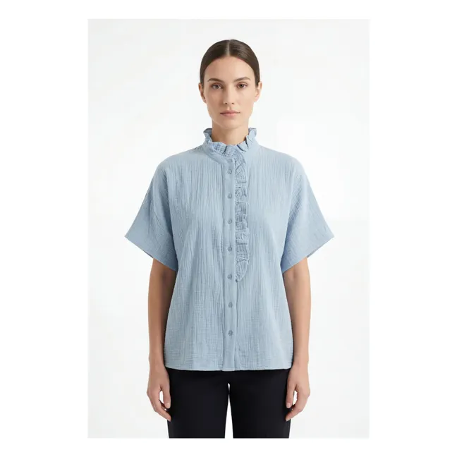 Natasha Cotton shirt | Blue