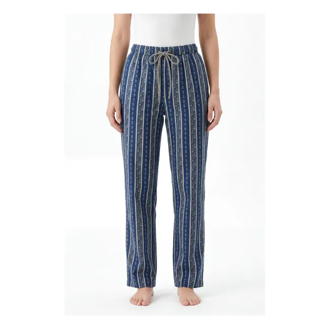 Poppy Cotton Pants | Midnight blue