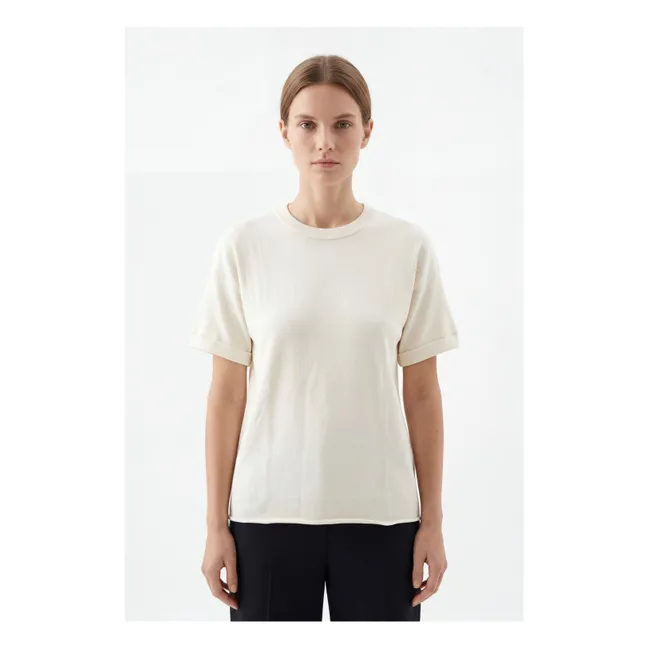 Sudadera de algodón Solange | Crema