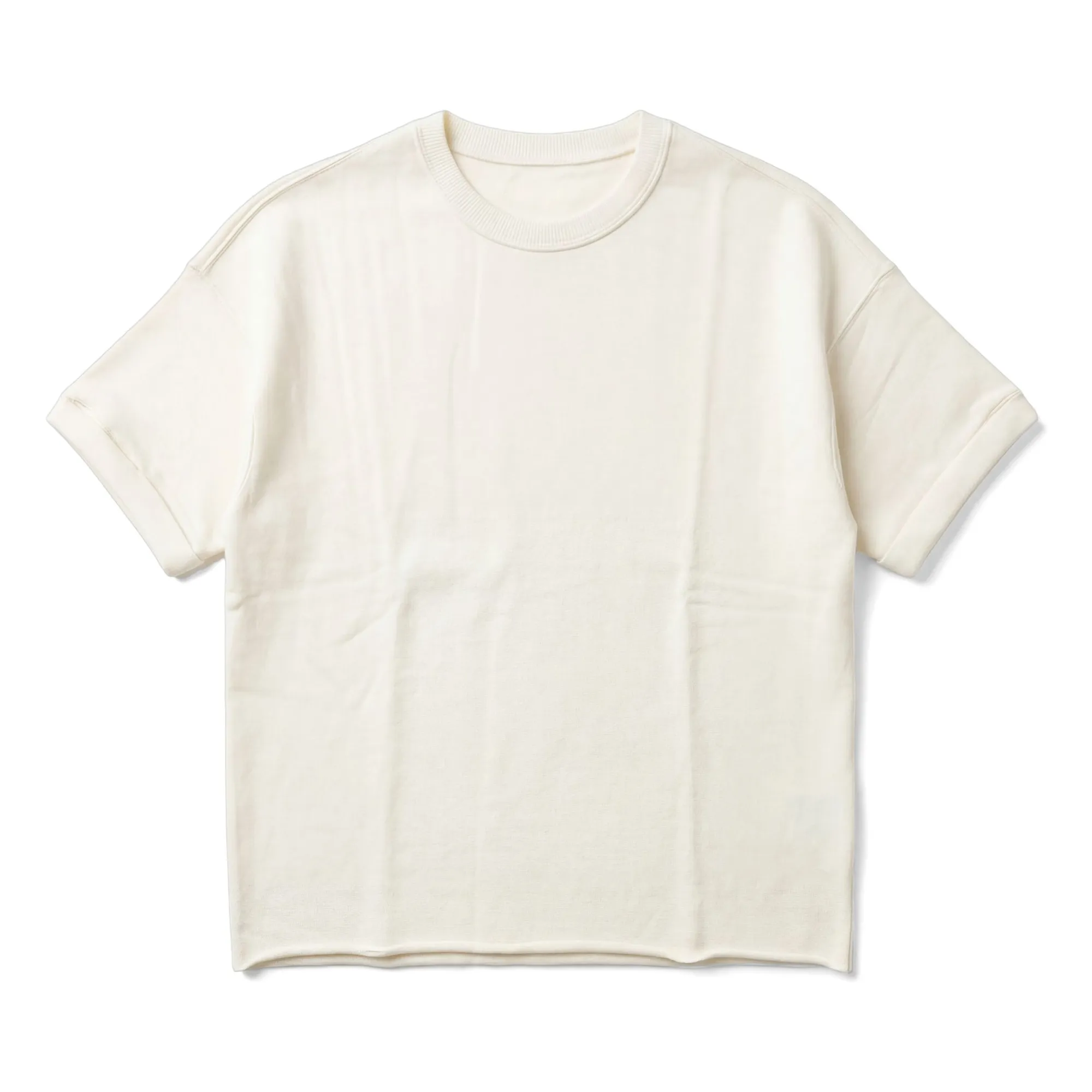 Hod - Sweatshirt Femme Col Rond Manches 3/4 Crème Coton Taille S