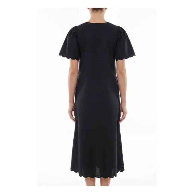 Robe Samos Popeline de Coton | Noir