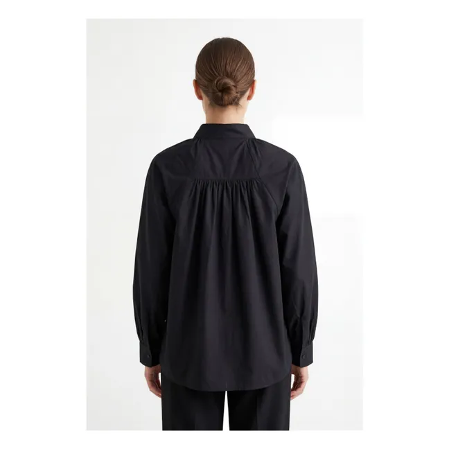 Paxos Cotton voile blouse | Black