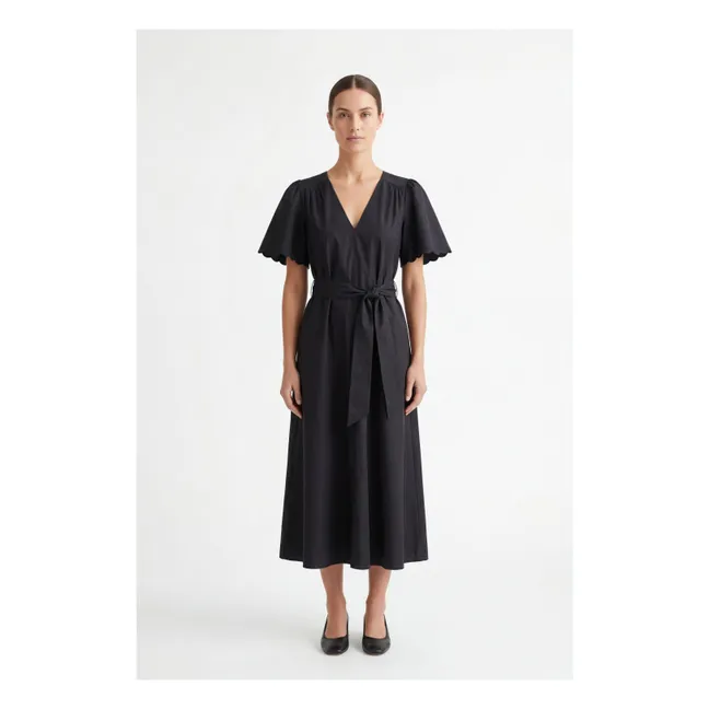 Robe Samos Popeline de Coton | Noir