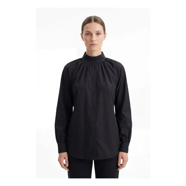Paxos Cotton voile blouse | Black
