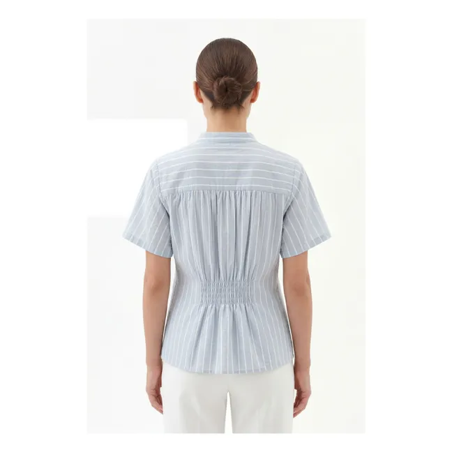 Blouse Rayures Patrizia Coton | Bleu ciel