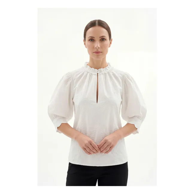 Blouse Brodée Belem Coton | Blanc