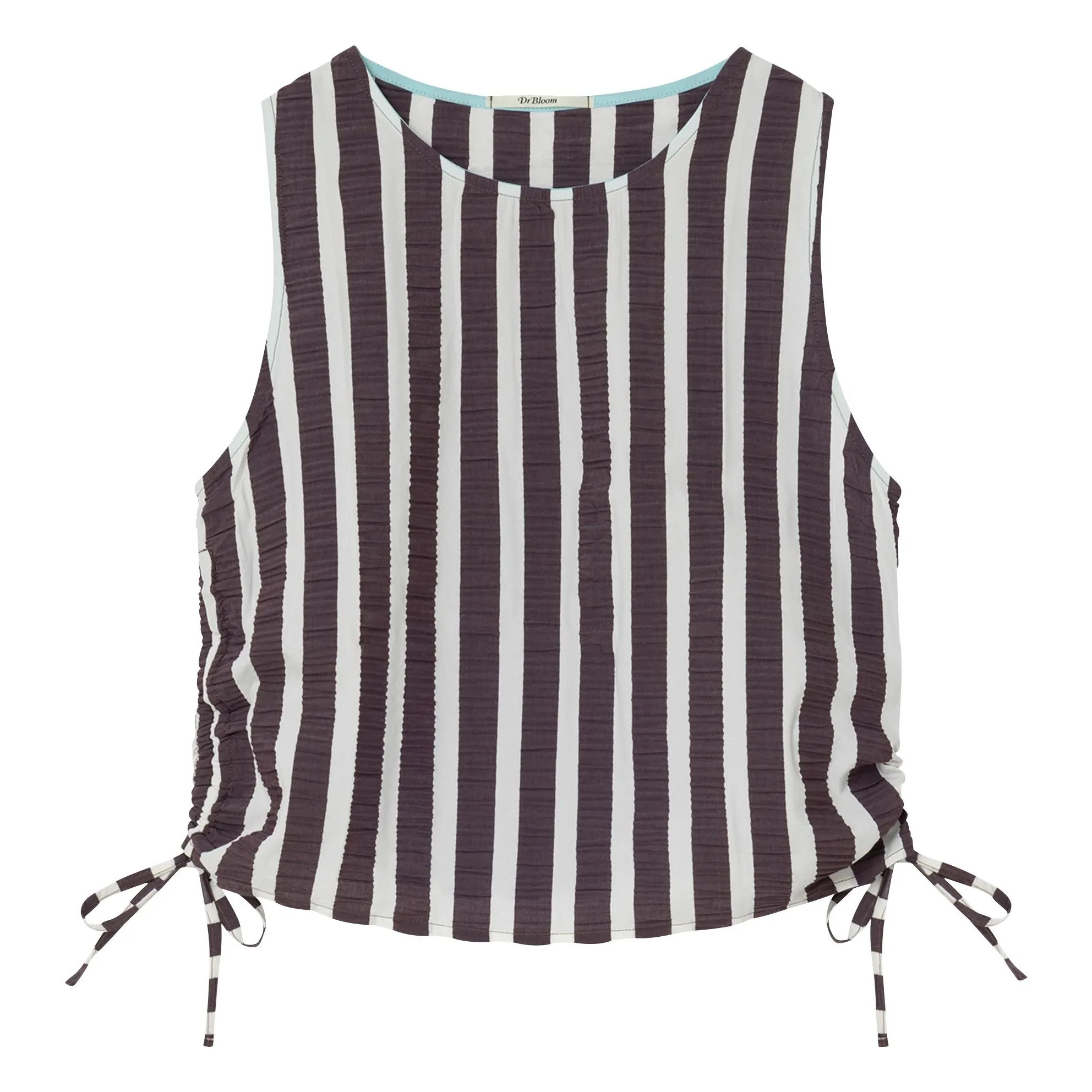 Dr Bloom Aubergine Travel Stripes Blouse