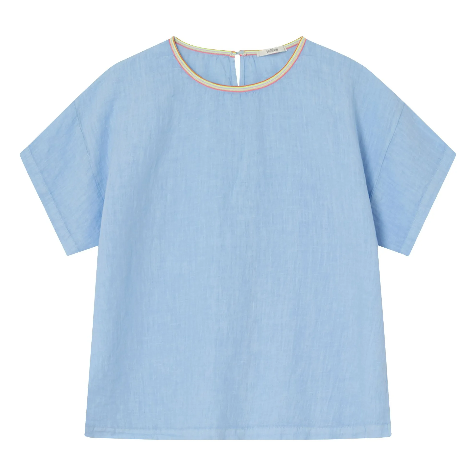 Dr Bloom Light Blue Flake Linen Blouse