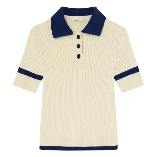 Trina Cotton polo shirt | Ecru