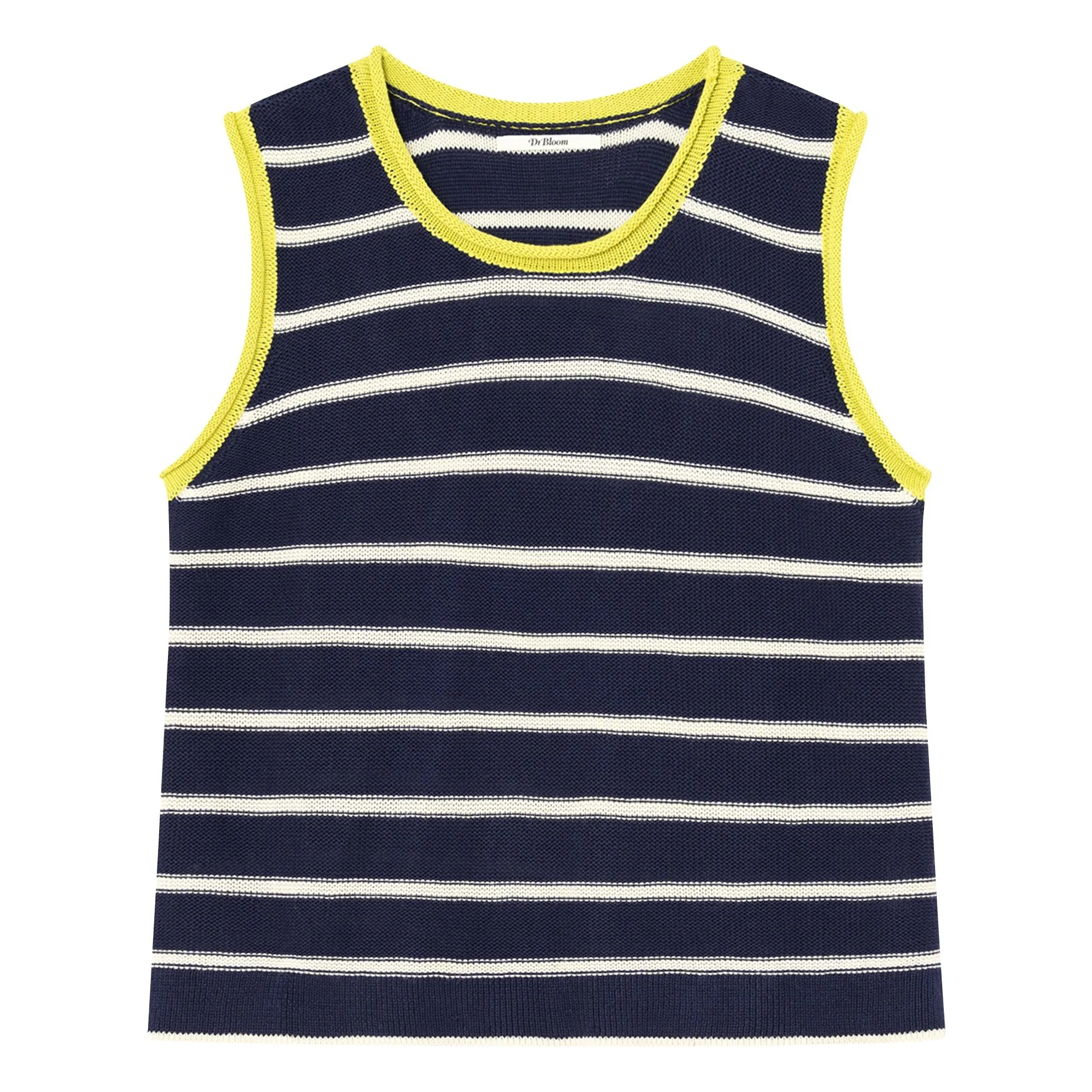 Dr Bloom Navy Blue Chupito Cotton Sleeveless Sweater
