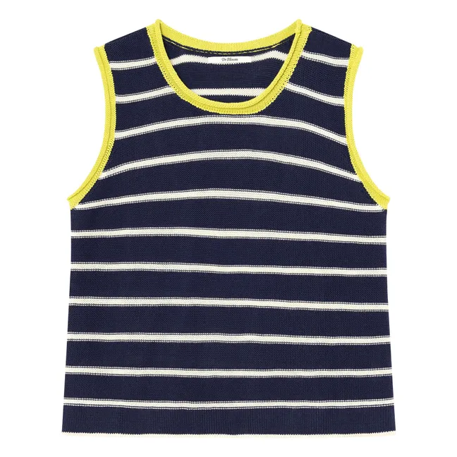 Jersey sin mangas de algodón Chupito | Azul Marino