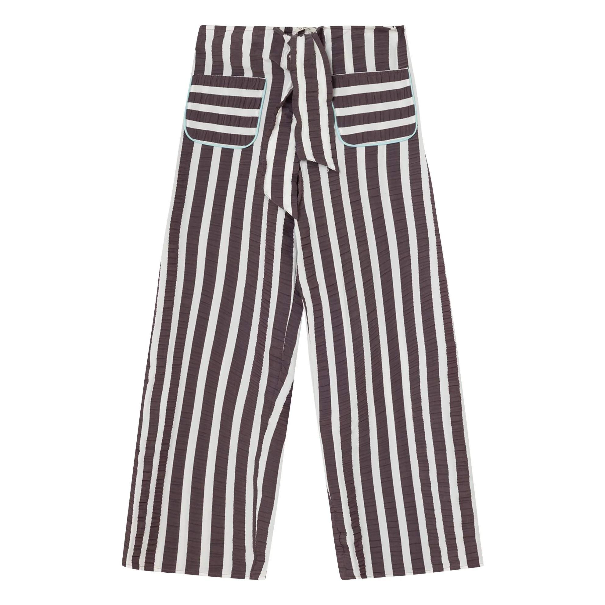 Dr Bloom Aubergine Lazo Striped Pants