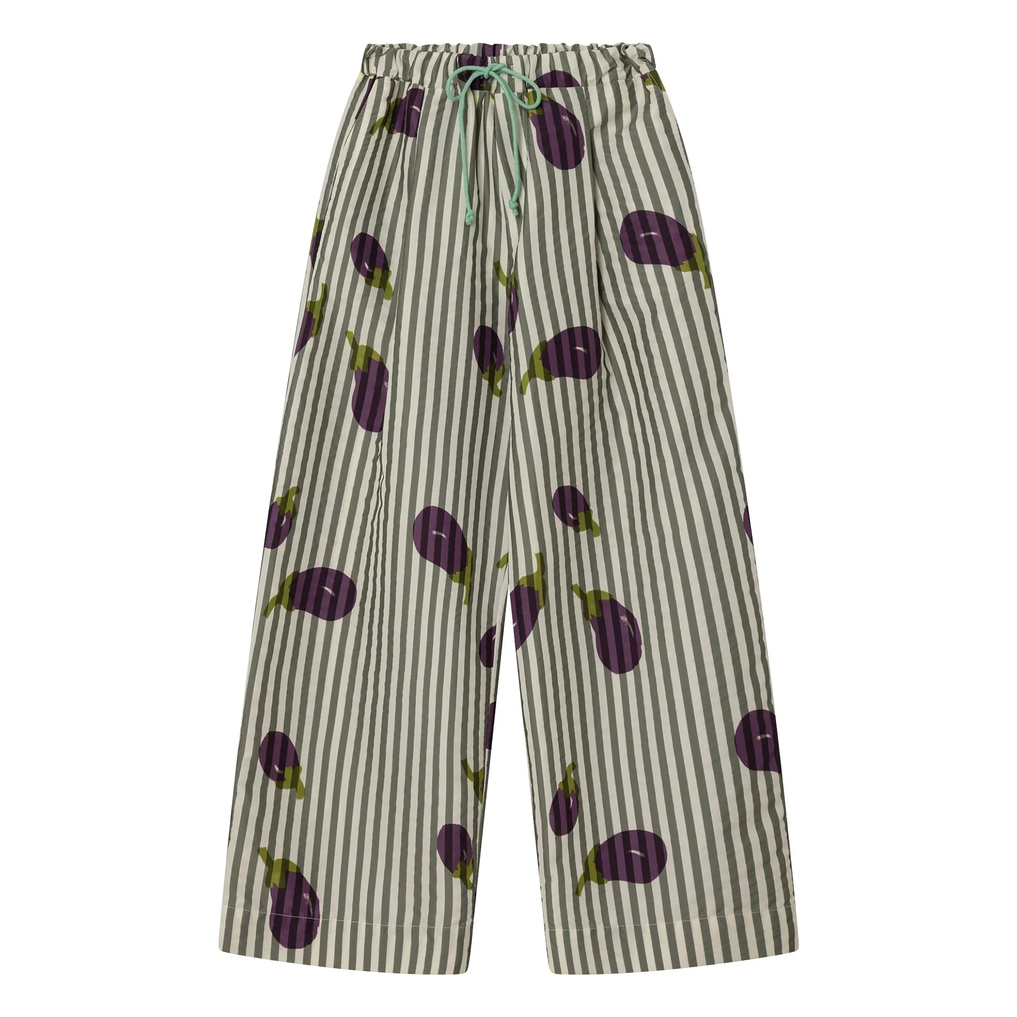 Dr Bloom Khaki Beso Striped Pants