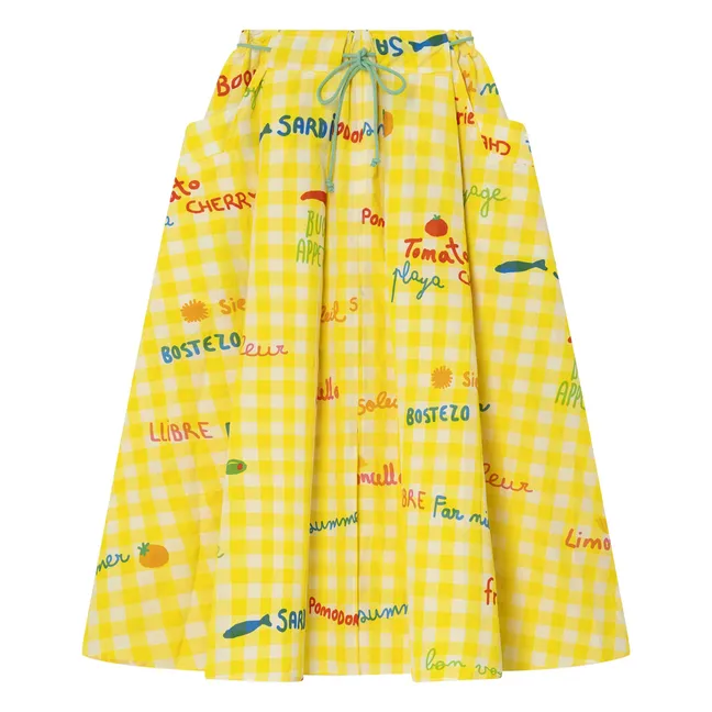 Jaleo gingham skirt | Yellow