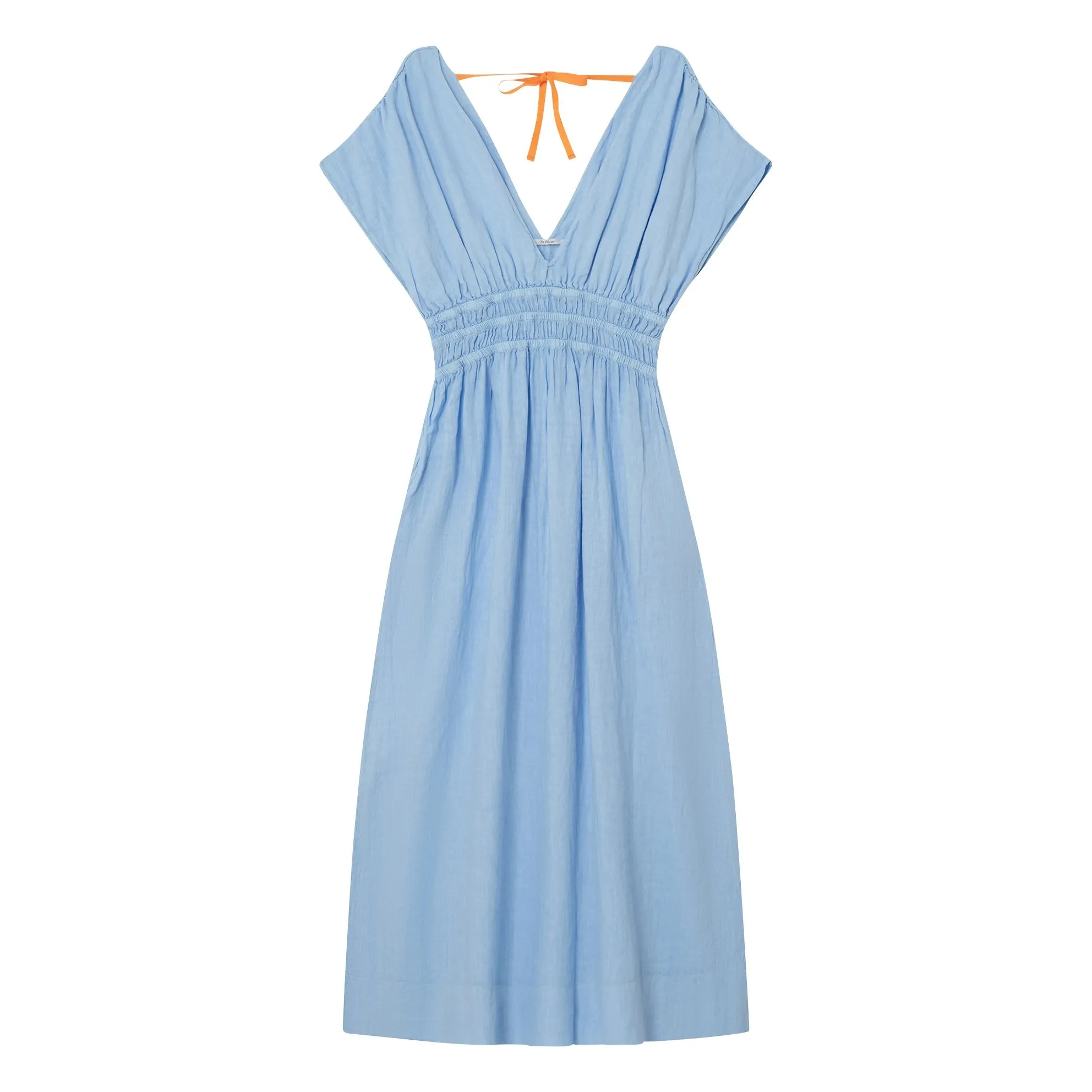 Dr Bloom Light Blue Caricia Linen Dress