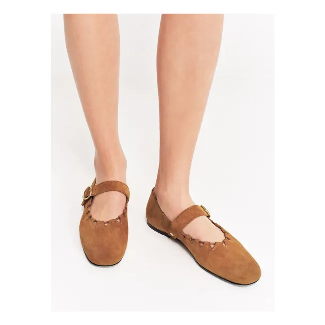 Bailarinas de ante Ginger | Camel