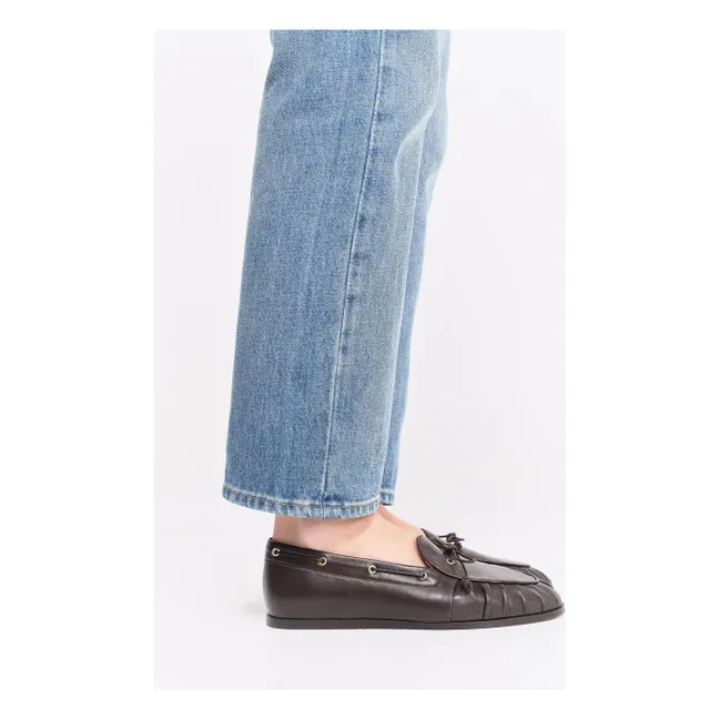 Slippers Como Leder | Schokoladenbraun